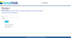 Desktop Screenshot of ittraining.issuetrak.com
